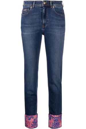 VERSACE Skinny-jeans med barokopslag