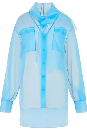 Giorgio Armani Skjorte i organza med tørklædedetalje