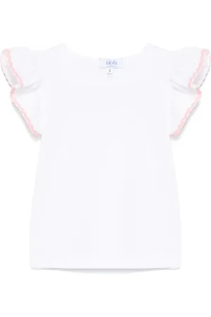 SIOLA T-shirt med flæsedetalje