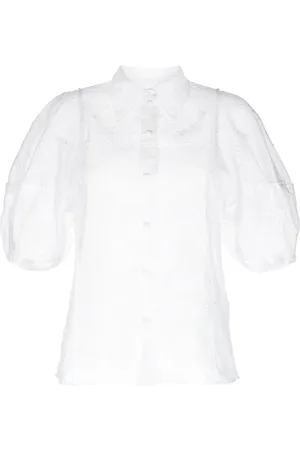 Chloé Skjorte med broderet design og pufærmer