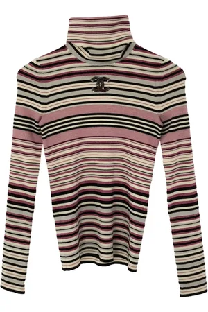 CHANEL Stribet sweater fra 1986-1988
