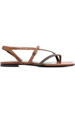 Fabiana Filippi Perledekorerede sandaler med krydsende remme
