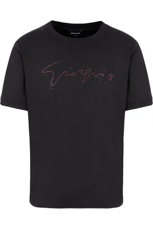 Giorgio Armani T-shirt med logo-nitter