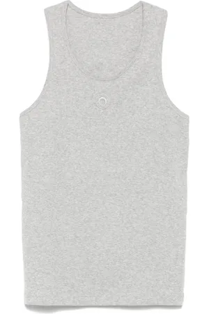 Marine Serre Top med Crescent Moon-broderi