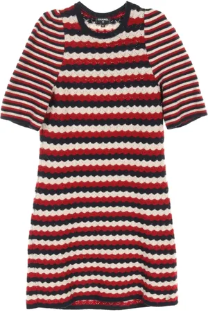 CHANEL Stribet kjole fra 1986-1988