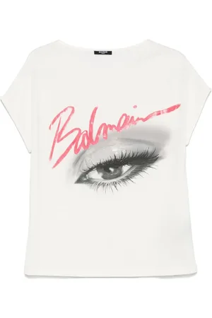 Balmain T-shirt med øjetryk