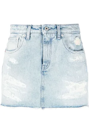 Heron Preston Denimnederdel med slitageeffekt