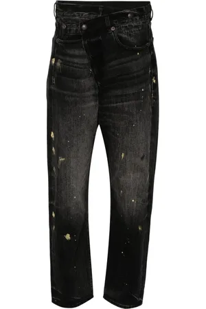 R13 Jeans med lige ben og mellemhøj talje