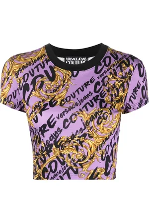 VERSACE Cropped sweatshirt med Garland-tryk
