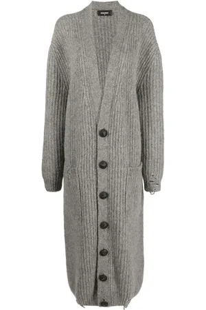 Dsquared2 Ribbet cardigan med knapper