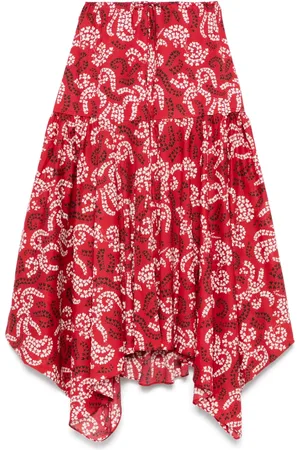 Lanvin Mellemlang nederdel med bladtryk
