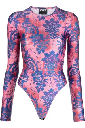 VERSACE Langærmet bodysuit med blomstertryk