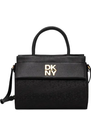 DKNY Tote-väska med logotypplakett