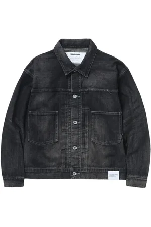 NEIGHBORHOOD Denimjakke med logomærke