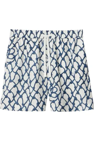 Burberry Shorts i silke med knudedetalje
