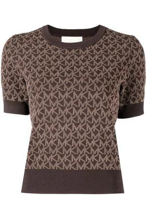 Michael Kors Kortærmet top i jacquard med logo