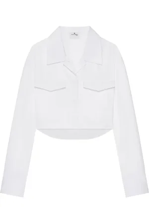 Courrèges Cropped poplin-skjorte