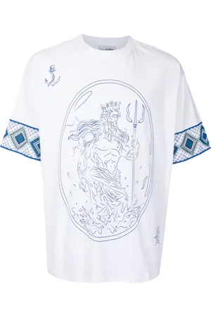 AMIR SLAMA T-shirt med Poseidon-tryk