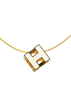 Hermès Guldbelagt Cage dH Cube halskæde fra det 20. århundrede