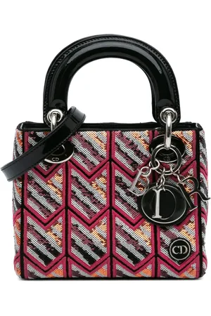 Dior Mini lakeret Lady Dior satchel-taske med pailletter fra 2015