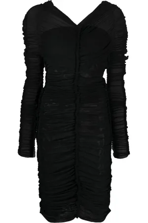 ESTER MANAS Ruchet kjole med off-shoulder-snit