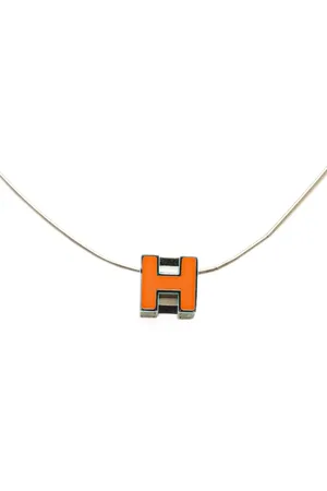 Hermès Palladiumbelagt Cage dH Cube halskæde fra det 20. århundrede