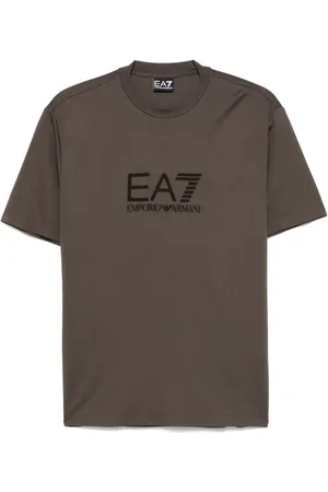 EA7 T-shirt i flocktekstur med logo