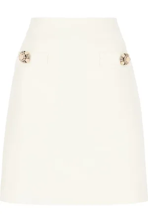 VALENTINO GARAVANI Kort Crepe Couture nederdel