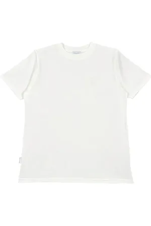 Family First T-shirt med slogan-broderi