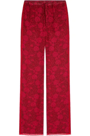 DRIES VAN NOTEN Bukser i jacquard med blomstermønster