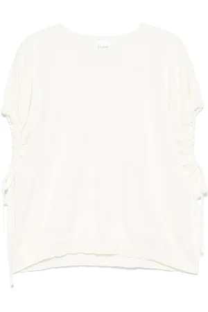 NUDE T-shirt med samlet detalje