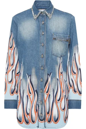 Philipp Plein Flame Racing denimskjorte