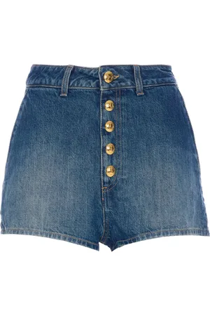 Elisabetta Franchi Højtaljede denimshorts med knapper