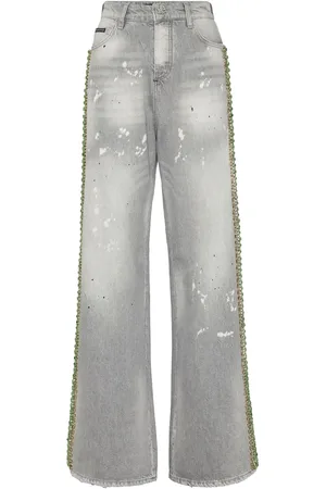 Philipp Plein Jeans med krystaludsmykning