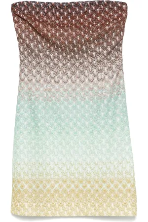 Missoni Kort slip-kjole med metallisk tråd