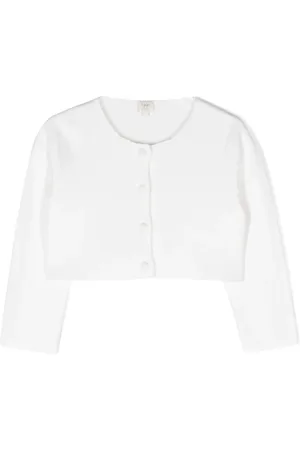 Il gufo Cropped cardigan med rund hals