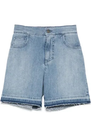 Golden Goose Denimshorts med broderet logo