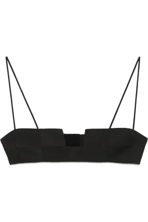 BEVZA Cropped top med firkantet halsudskæring