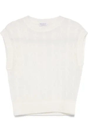 Brunello Cucinelli Kabelstrikket vest