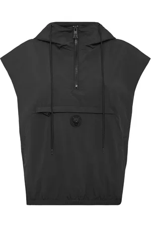 Philipp Plein Vest med hætte og kort lynlås