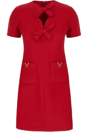 VALENTINO GARAVANI Kort kjole i crepe couture