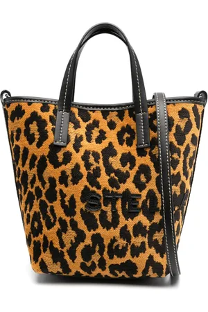 Stella McCartney Bucket-taske i leopardmønstret jacquard