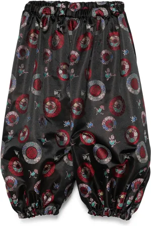 Comme des Garçons Intarsiastrikkede bukser med mønster