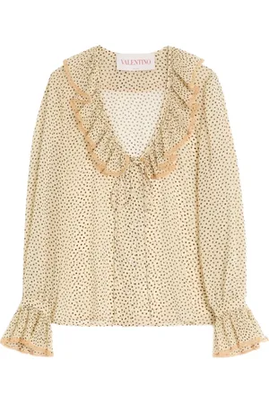 VALENTINO GARAVANI Georgette-skjorte med Plusdepois-tryk