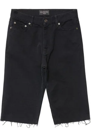 Balenciaga Denimshorts med rå kant