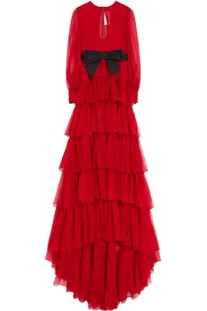 VALENTINO GARAVANI Lang kjole i chiffon