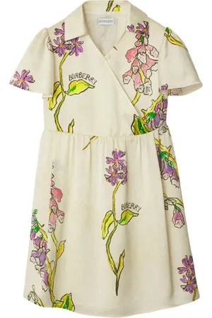 Burberry Kort Foxglove silkekjole