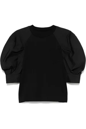 SACAI T-shirt med kontrastärm
