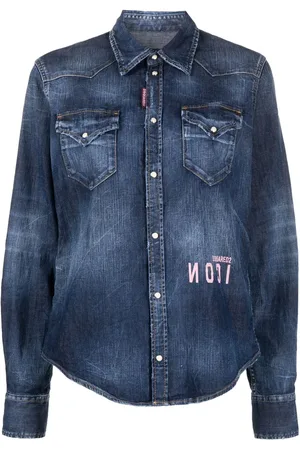 Dsquared2 Skjorte i denim med logotryk