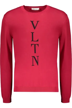 VALENTINO GARAVANI Intarsiastrikket trøje med logo